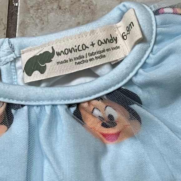 NWT monica+andy Long Sleeve Little Belle Tulle Dress. Mickey and Minnie Mouse. - Picture 4 of 7